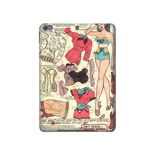 S3820 Vintage Cowgirl Fashion Paper Doll Hard Case For iPad Pro 10.5, iPad Air (2019, 3rd)