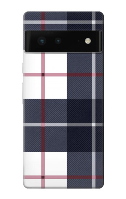 S3452 Plaid Fabric Pattern Case For Google Pixel 6