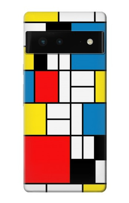 S3814 Piet Mondrian Line Art Composition Case For Google Pixel 6