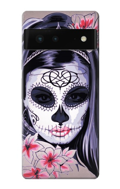 S3821 Sugar Skull Steam Punk Girl Gothic Case For Google Pixel 6