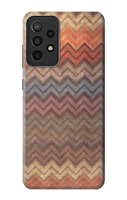 S3752 Zigzag Fabric Pattern Graphic Printed Case For Samsung Galaxy A52s 5G