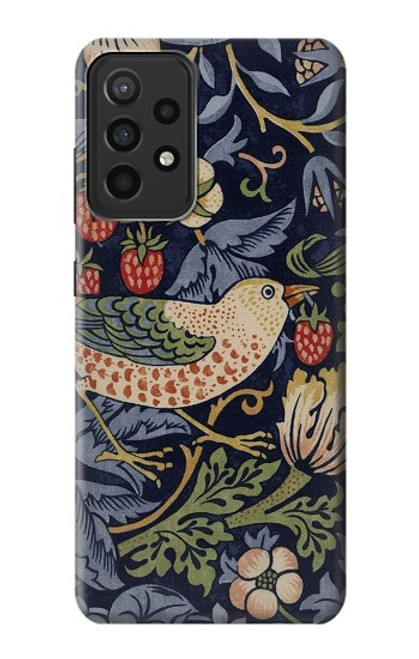 S3791 William Morris Strawberry Thief Fabric Case For Samsung Galaxy A52s 5G