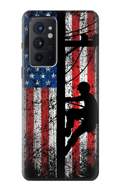 S3803 Electrician Lineman American Flag Case For OnePlus 9RT 5G