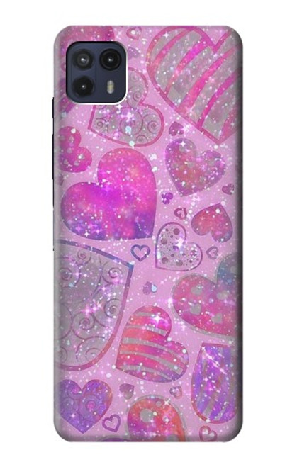 S3710 Pink Love Heart Case For Motorola Moto G50 5G [for G50 5G only. NOT for G50]