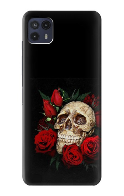 S3753 Dark Gothic Goth Skull Roses Case For Motorola Moto G50 5G [for G50 5G only. NOT for G50]