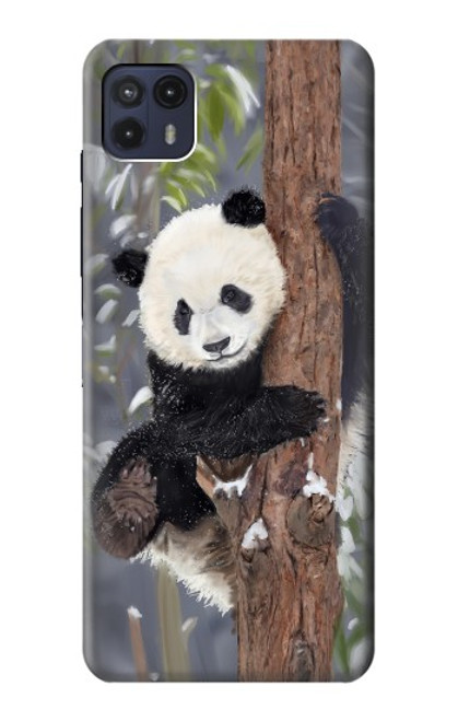S3793 Cute Baby Panda Snow Painting Case For Motorola Moto G50 5G [for G50 5G only. NOT for G50]