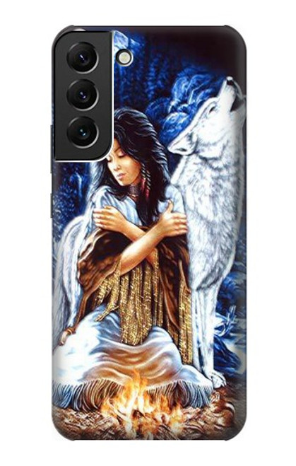 S0147 Grim Wolf Indian Girl Case For Samsung Galaxy S22 Plus