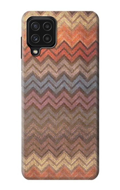 S3752 Zigzag Fabric Pattern Graphic Printed Case For Samsung Galaxy M22