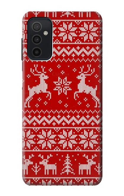 S2835 Christmas Reindeer Knitted Pattern Case For Samsung Galaxy M52 5G