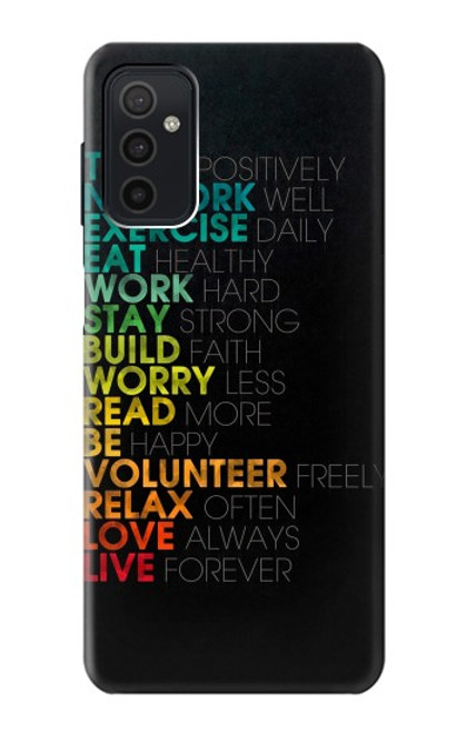 S3523 Think Positive Words Quotes Case For Samsung Galaxy M52 5G