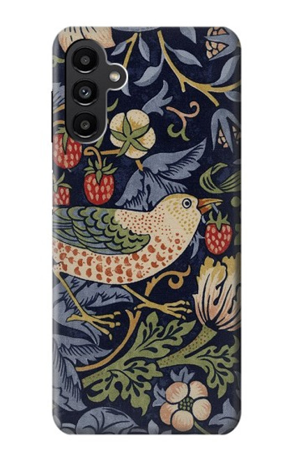 S3791 William Morris Strawberry Thief Fabric Case For Samsung Galaxy A13 5G