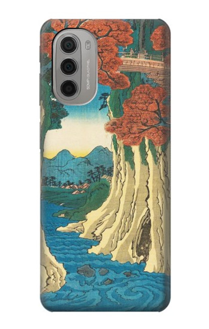 S3348 Utagawa Hiroshige The Monkey Bridge Case For Motorola Moto G51 5G