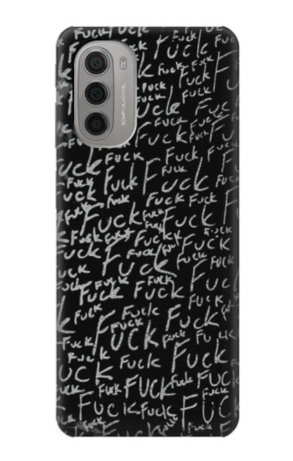 S3478 Funny Words Blackboard Case For Motorola Moto G51 5G