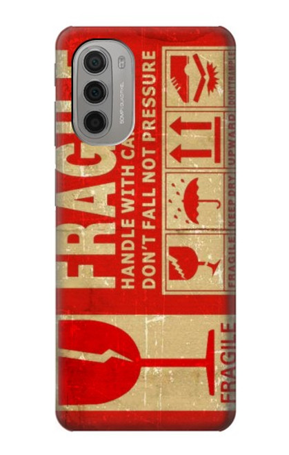 S3552 Vintage Fragile Label Art Case For Motorola Moto G51 5G