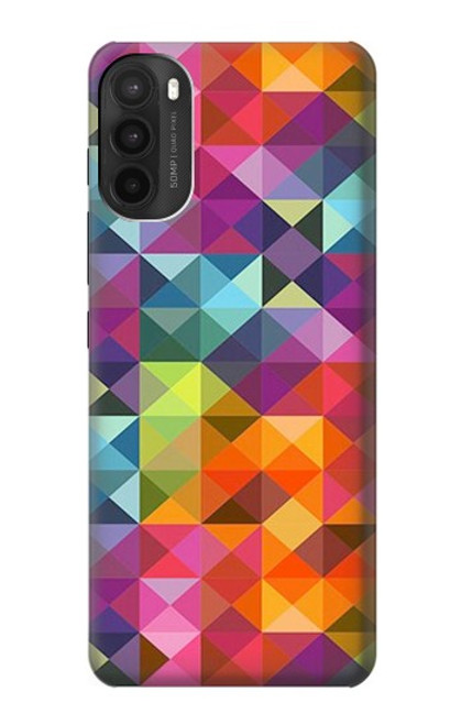 S3477 Abstract Diamond Pattern Case For Motorola Moto G71 5G