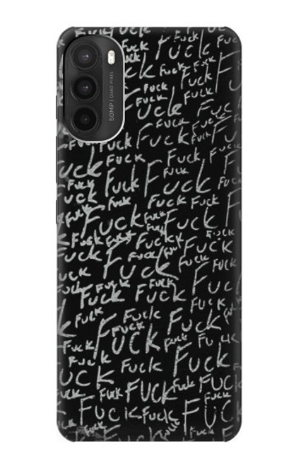 S3478 Funny Words Blackboard Case For Motorola Moto G71 5G