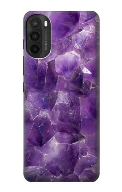 S3713 Purple Quartz Amethyst Graphic Printed Case For Motorola Moto G71 5G