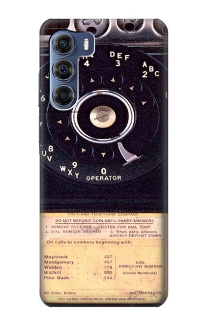 S0086 Payphone Vintage Case For Motorola Edge S30