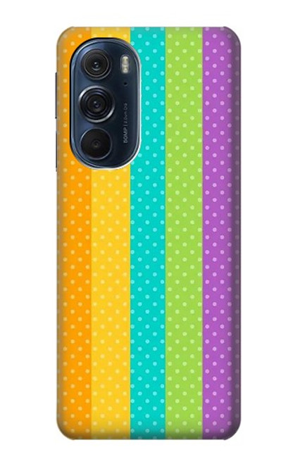 S3678 Colorful Rainbow Vertical Case For Motorola Edge X30