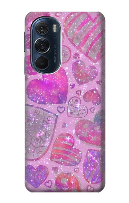 S3710 Pink Love Heart Case For Motorola Edge X30