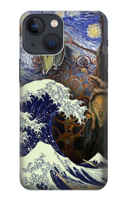 S3851 World of Art Van Gogh Hokusai Da Vinci Case For iPhone 13 mini
