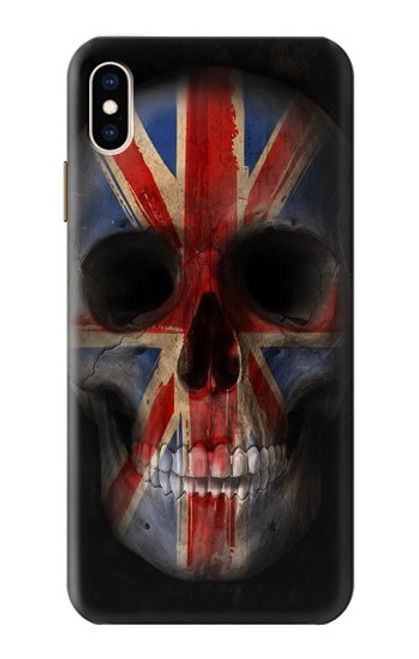 S3848 United Kingdom Flag Skull Case For iPhone XS Max