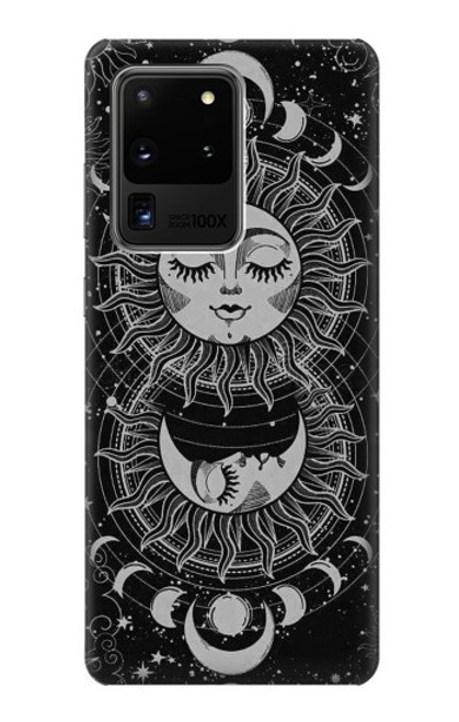 S3854 Mystical Sun Face Crescent Moon Case For Samsung Galaxy S20 Ultra