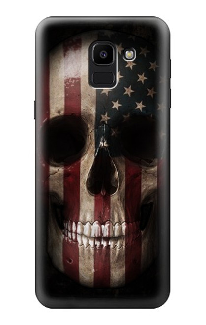S3850 American Flag Skull Case For Samsung Galaxy J6 (2018)