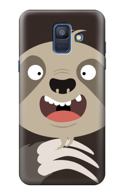 S3855 Sloth Face Cartoon Case For Samsung Galaxy A6 (2018)
