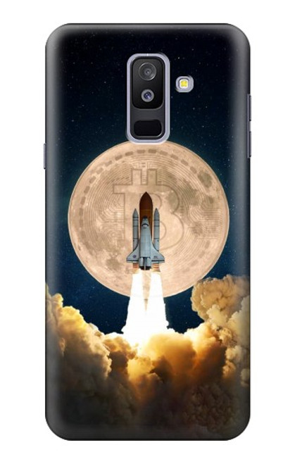 S3859 Bitcoin to the Moon Case For Samsung Galaxy A6+ (2018), J8 Plus 2018, A6 Plus 2018