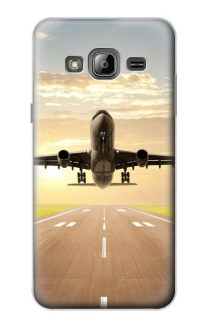 S3837 Airplane Take off Sunrise Case For Samsung Galaxy J3 (2016)