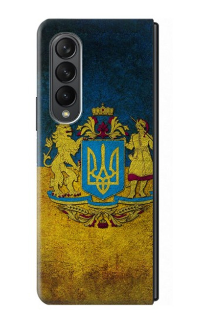 S3858 Ukraine Vintage Flag Case For Samsung Galaxy Z Fold 3 5G