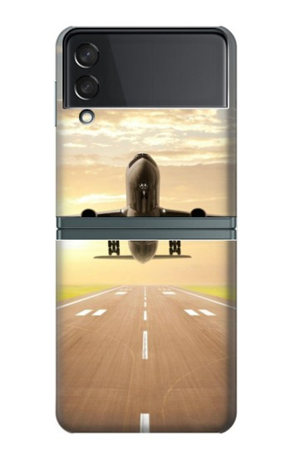 S3837 Airplane Take off Sunrise Case For Samsung Galaxy Z Flip 3 5G