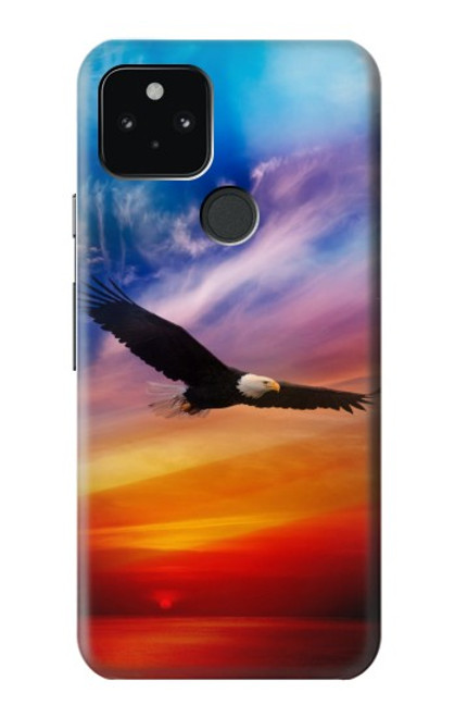 S3841 Bald Eagle Flying Colorful Sky Case For Google Pixel 5