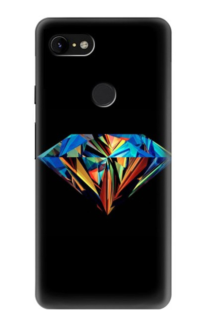 S3842 Abstract Colorful Diamond Case For Google Pixel 3 XL