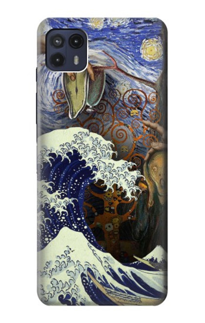 S3851 World of Art Van Gogh Hokusai Da Vinci Case For Motorola Moto G50 5G