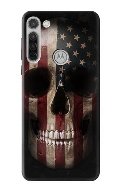 S3850 American Flag Skull Case For Motorola Moto G8