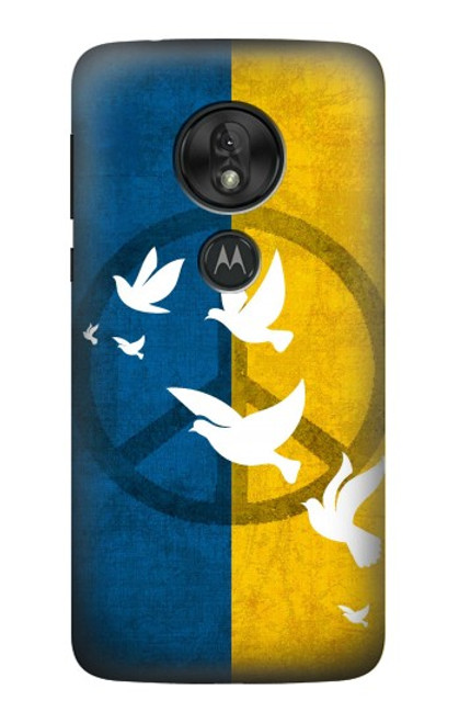 S3857 Peace Dove Ukraine Flag Case For Motorola Moto G7 Play