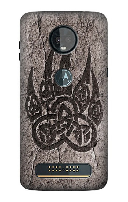 S3832 Viking Norse Bear Paw Berserkers Rock Case For Motorola Moto Z3, Z3 Play