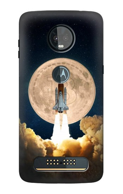 S3859 Bitcoin to the Moon Case For Motorola Moto Z3, Z3 Play