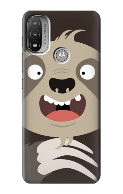 S3855 Sloth Face Cartoon Case For Motorola Moto E20,E30,E40