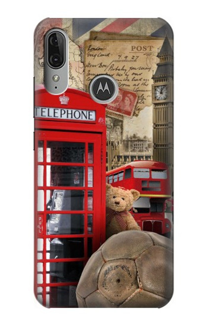 S3856 Vintage London British Case For Motorola Moto E6 Plus, Moto E6s