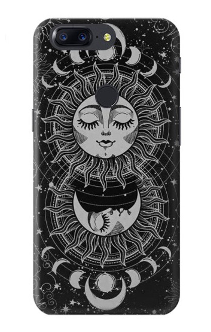 S3854 Mystical Sun Face Crescent Moon Case For OnePlus 5T