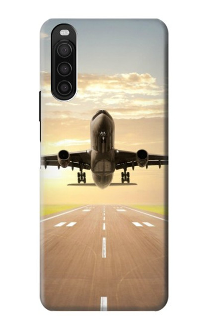 S3837 Airplane Take off Sunrise Case For Sony Xperia 10 III