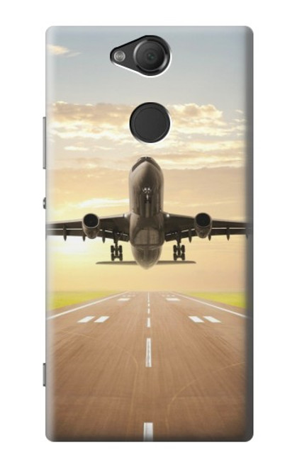 S3837 Airplane Take off Sunrise Case For Sony Xperia XA2