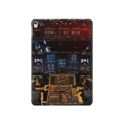 S3836 Airplane Cockpit Hard Case For iPad Air 2, iPad 9.7 (2017,2018), iPad 6, iPad 5