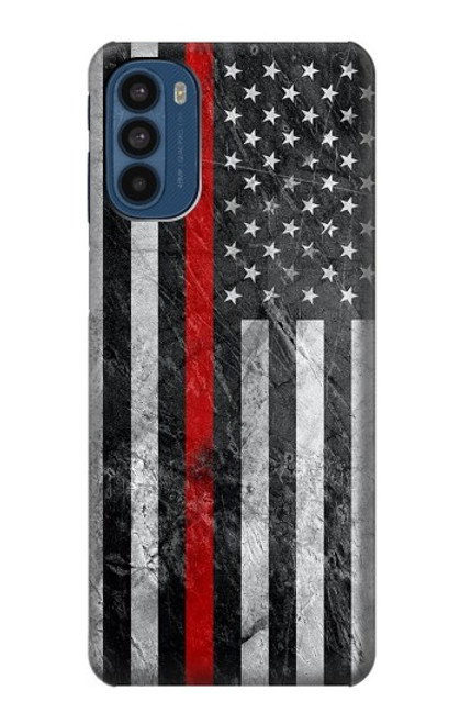 S3687 Firefighter Thin Red Line American Flag Case For Motorola Moto G41