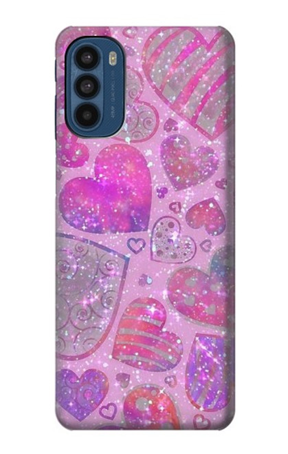 S3710 Pink Love Heart Case For Motorola Moto G41