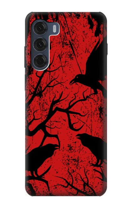 S3325 Crow Black Blood Tree Case For Motorola Moto G200 5G