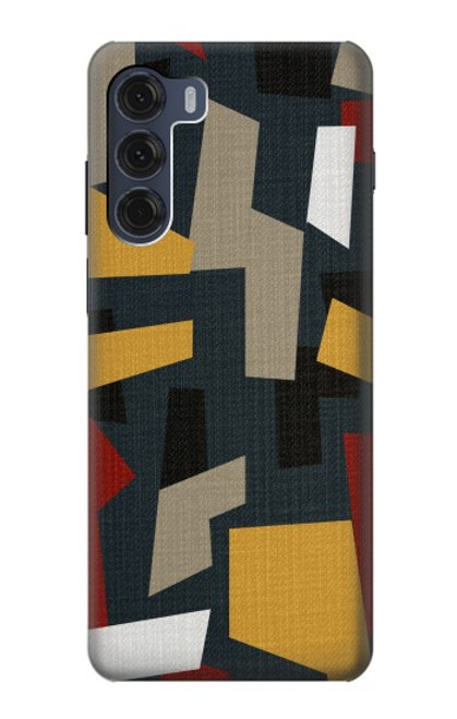 S3386 Abstract Fabric Texture Case For Motorola Moto G200 5G